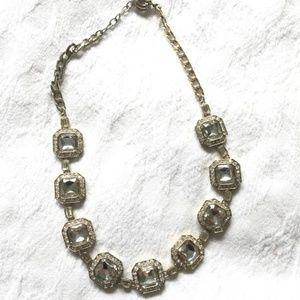 Jeweled "Diamond" Statement Necklace